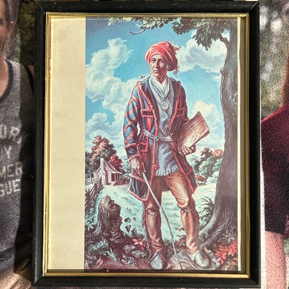 Other - Framed Art Print with Red and Blue Accents
